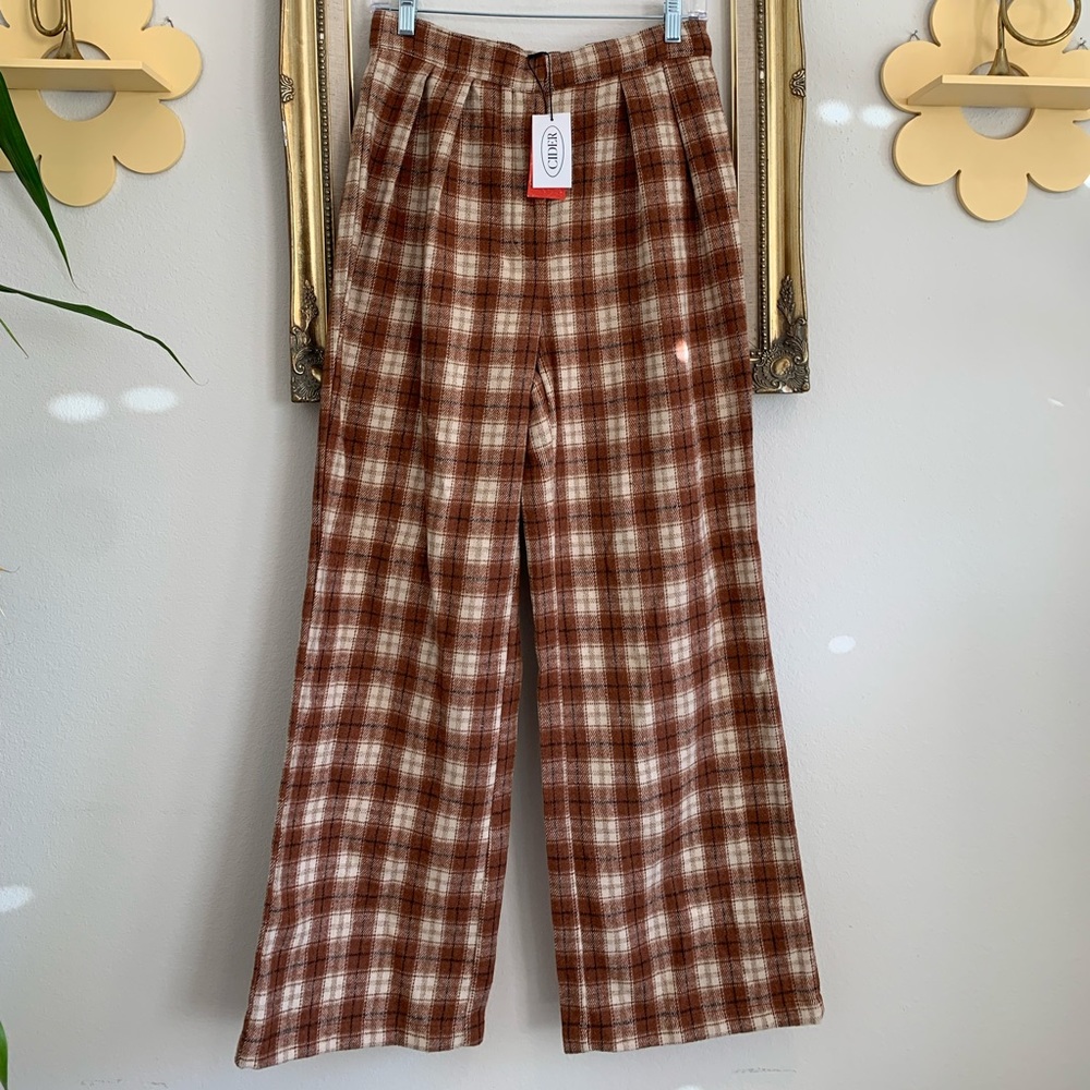 Cider Women’s Plaid Slacks